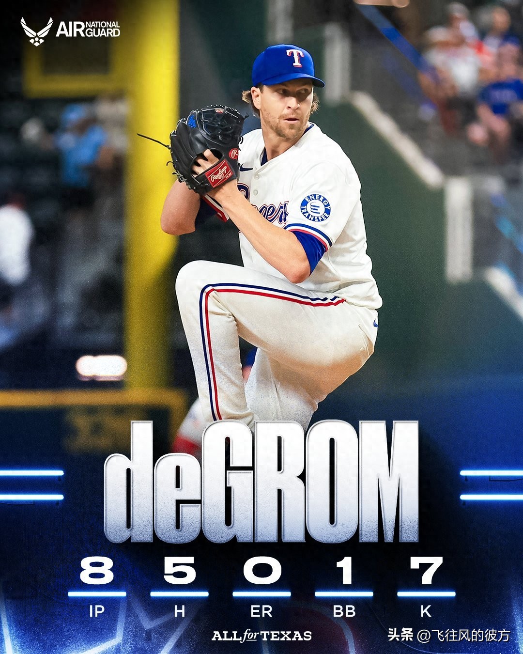 On the anniversary of his career debut, Sweet Melons De Grom delivered another 8 rounds of brilliant pitching masterpieces