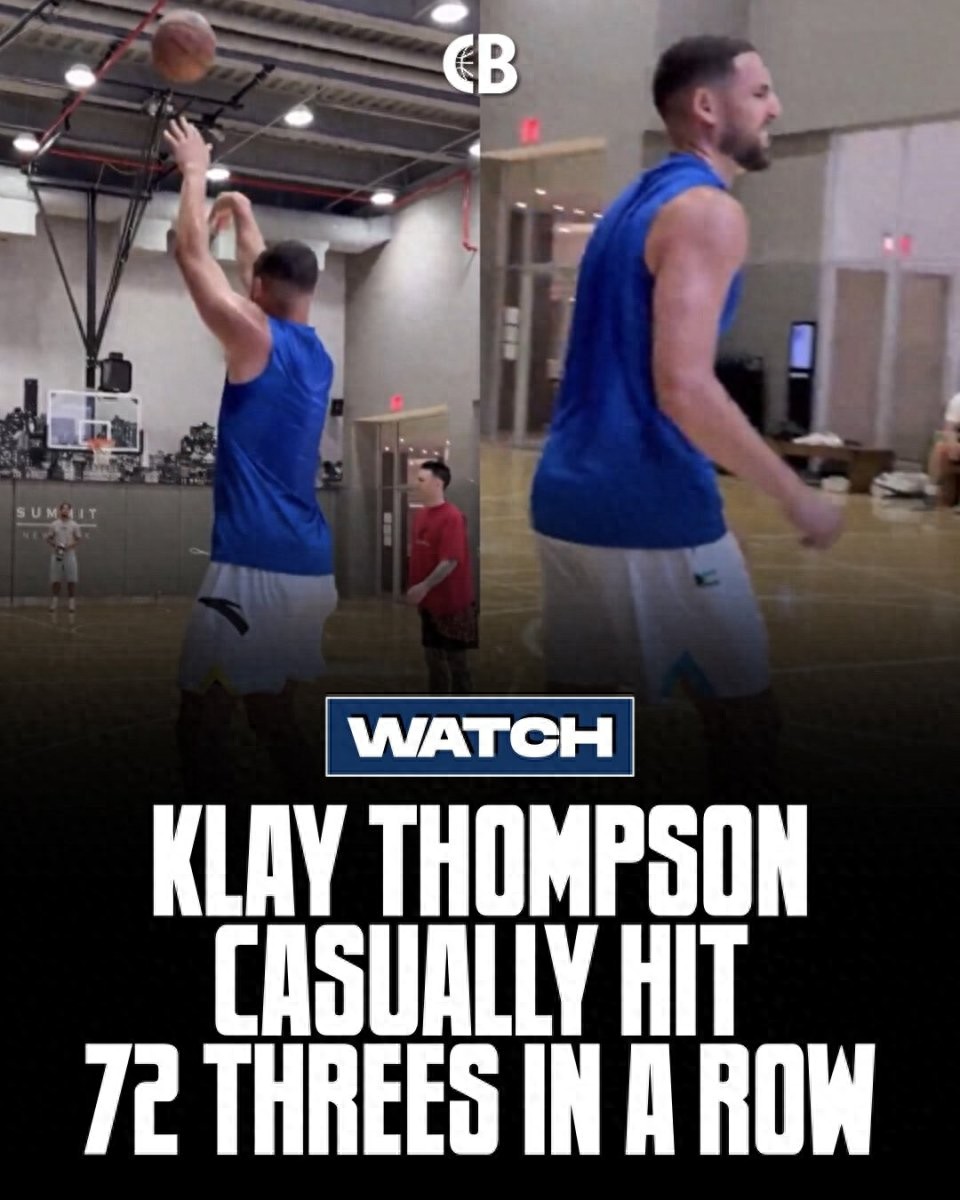 Three-point shots made consecutively 72 times! Klay is in great form with a new romance, and his girlfriend gifted him a $300,000 watch.