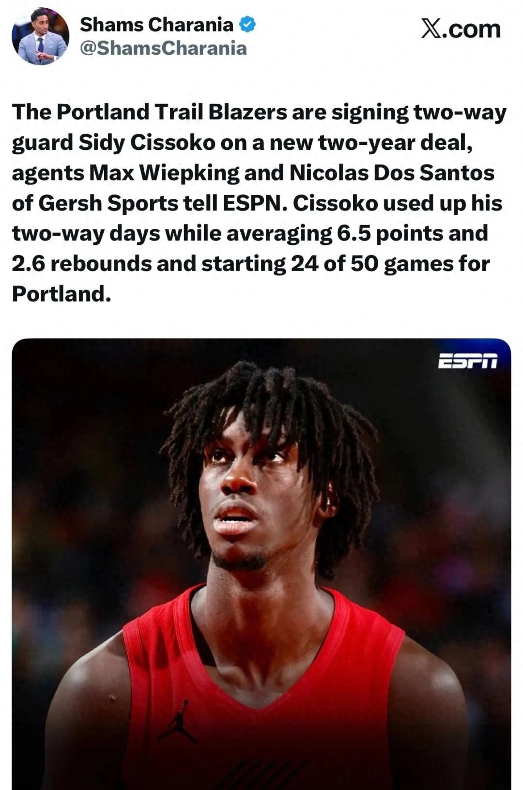 21 years old! Released and left the team! Farewell, Trail Blazers!