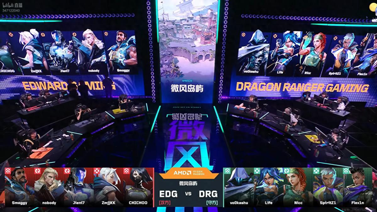 VCT CN: ZmjjKK solo breach and one-versus-four, EDG defeats DRG 2-1.