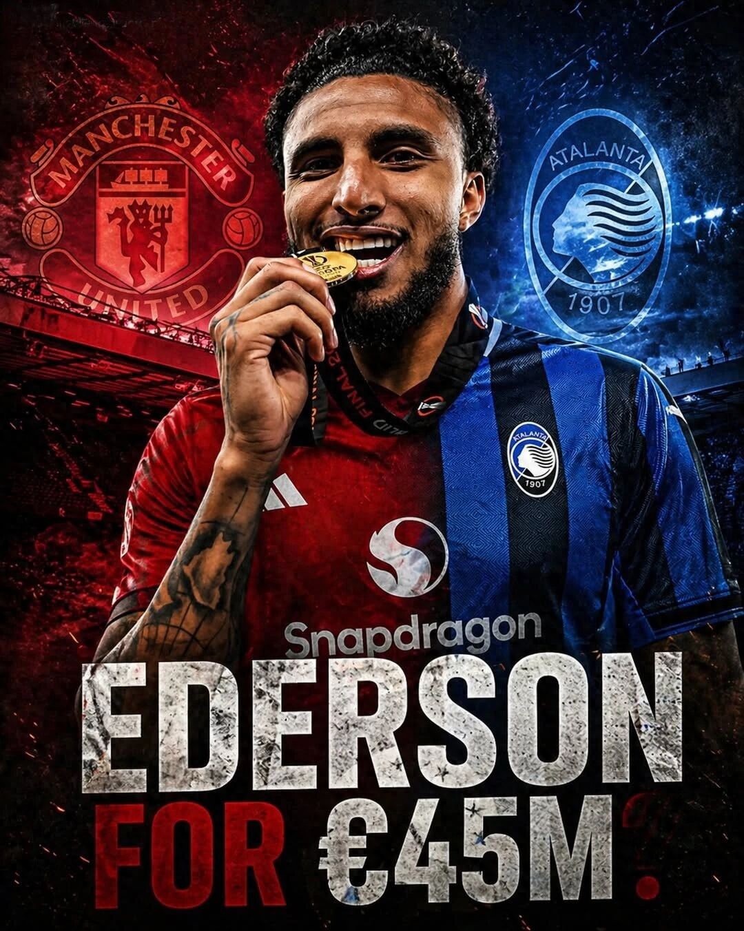 Reasons revealed why Ederson's transfer won't be completed until July! Manchester United still short in midfield, Carrick may promote young talent