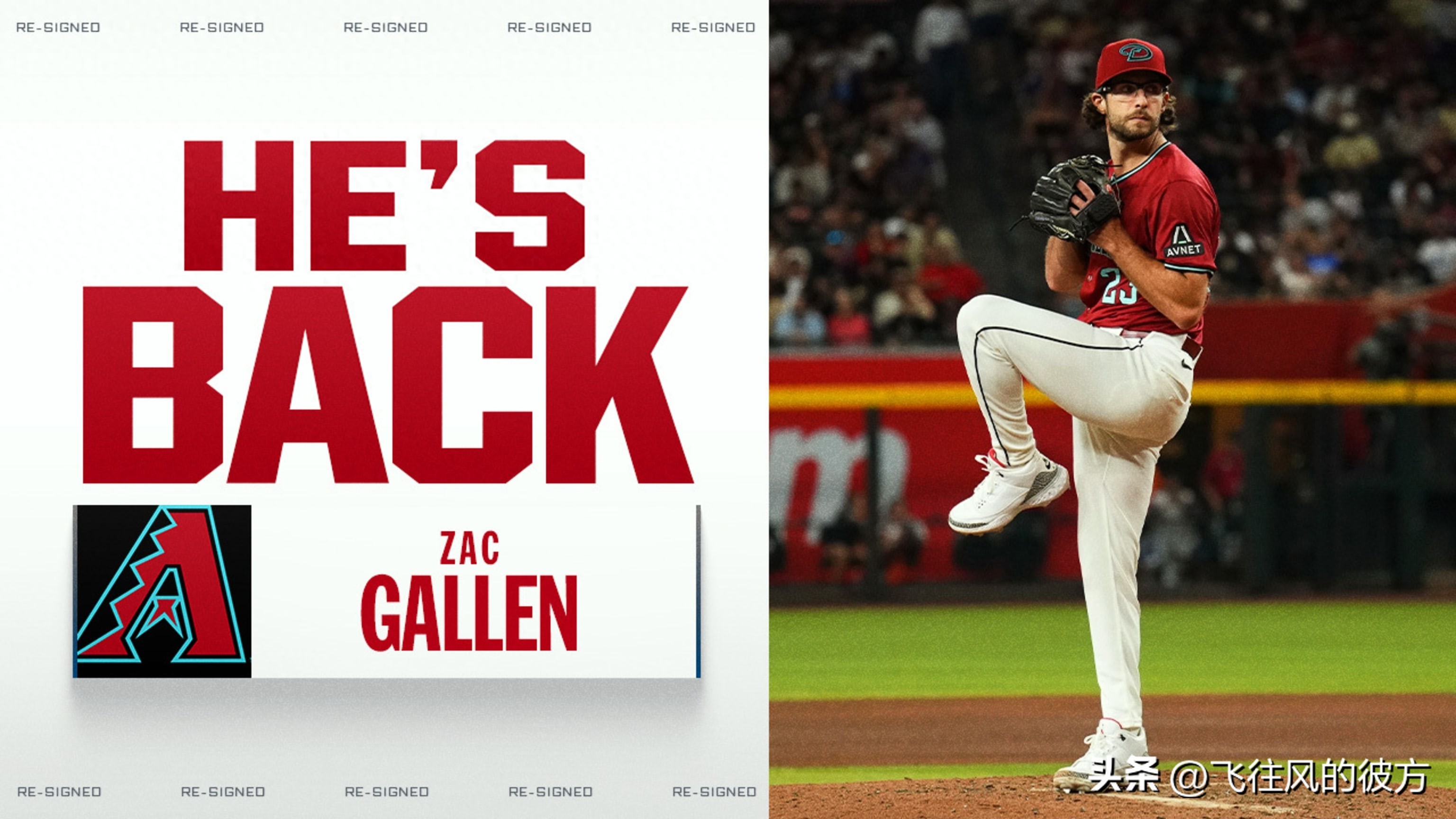 Starting pitcher Zac Gallen returns to the Arizona Diamondbacks on a one-year contract.