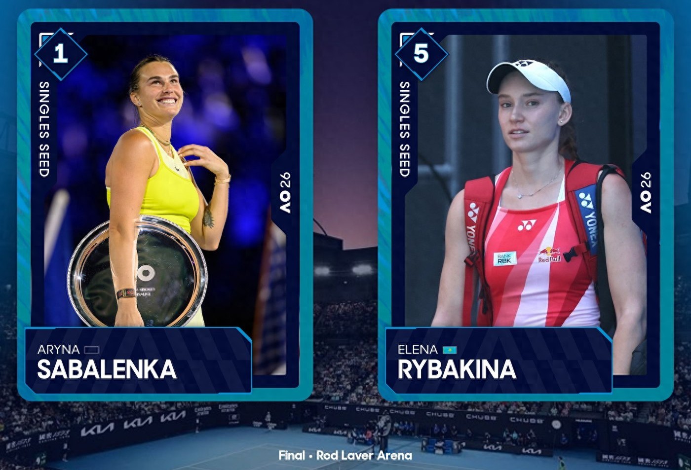 The Australian Open Women's Singles final is scheduled for today (1.31), featuring Sabalenka vs. Rybakina, live on CCTV-5.