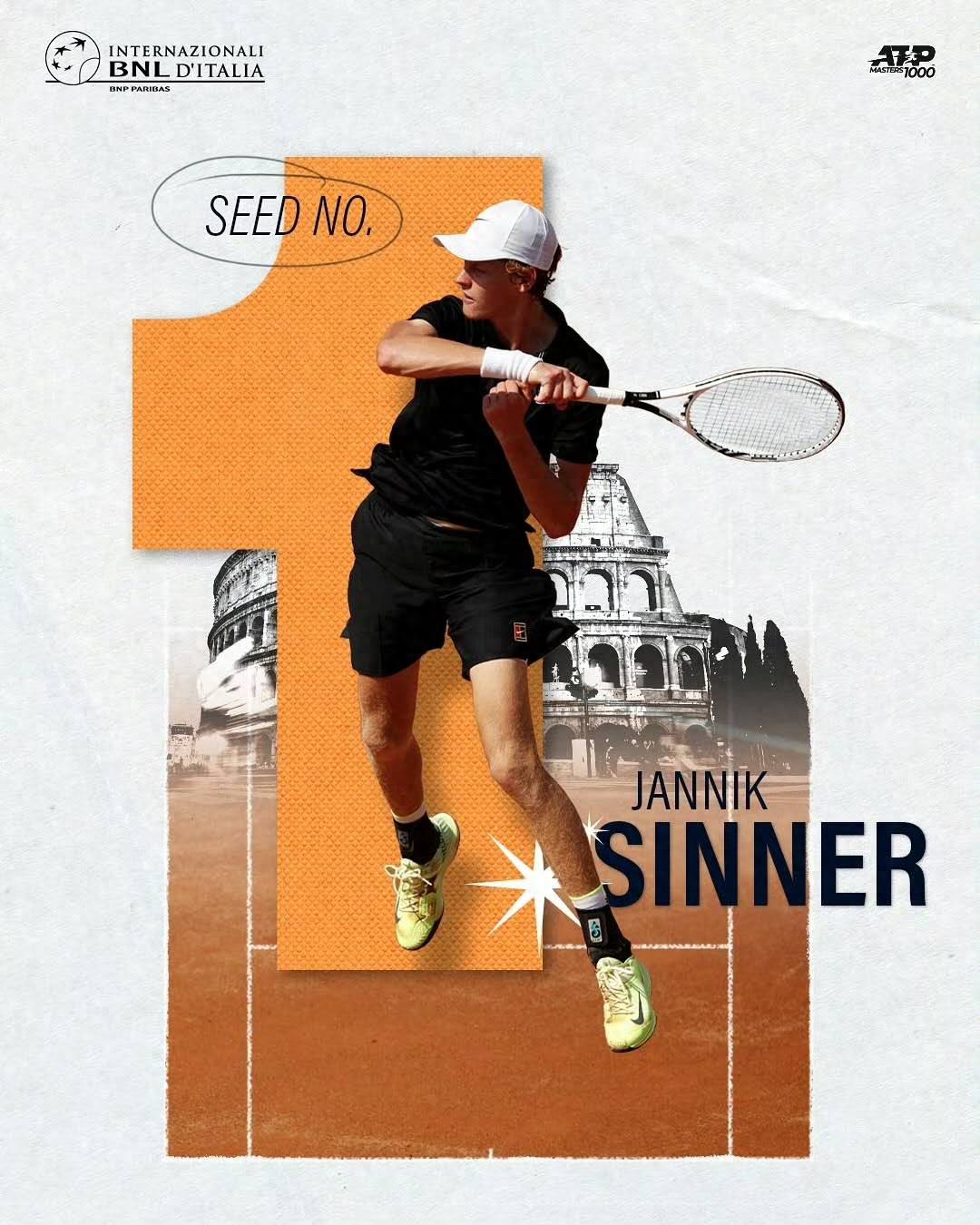 Rome men's singles odds are out: Sinaarca leads strongly!