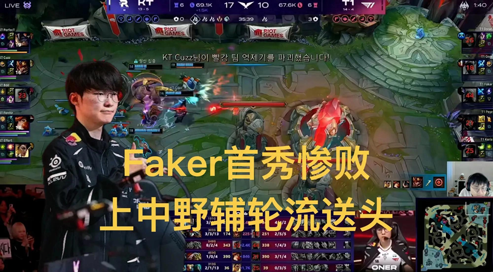 In T1's match, the top, jungle, and support took turns throwing the game! KT's second-team rookie crushed Faker, and Korean netizens are questioning whether Oner is match-fixing.
