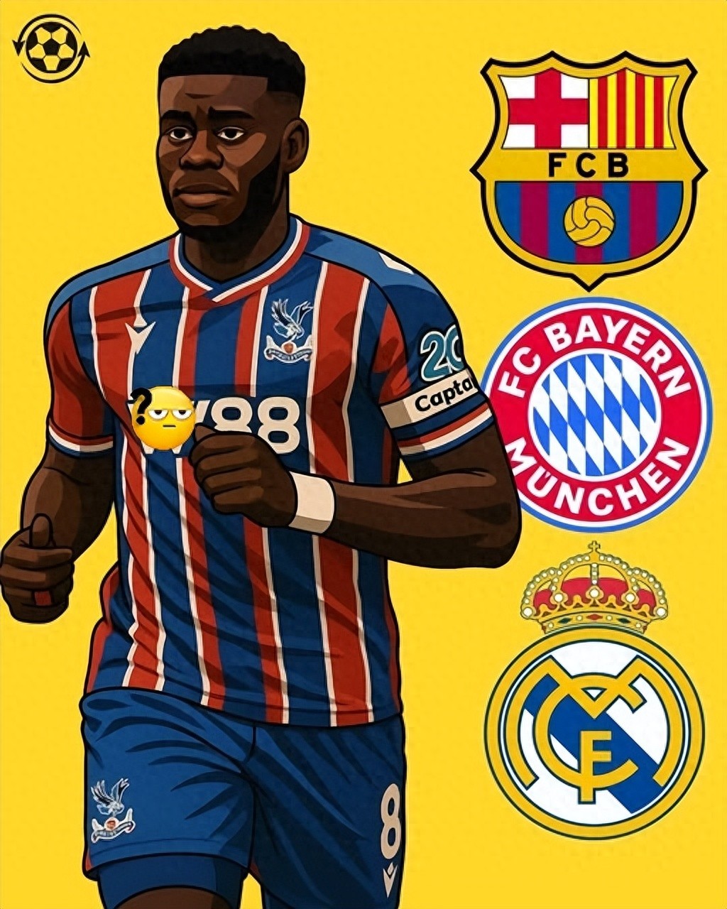 Europe&#39;s top five football giants plan to sign Guehi on a free transfer, with Liverpool and Manchester City included, but Real Madrid and Barcelona hold the advantage.