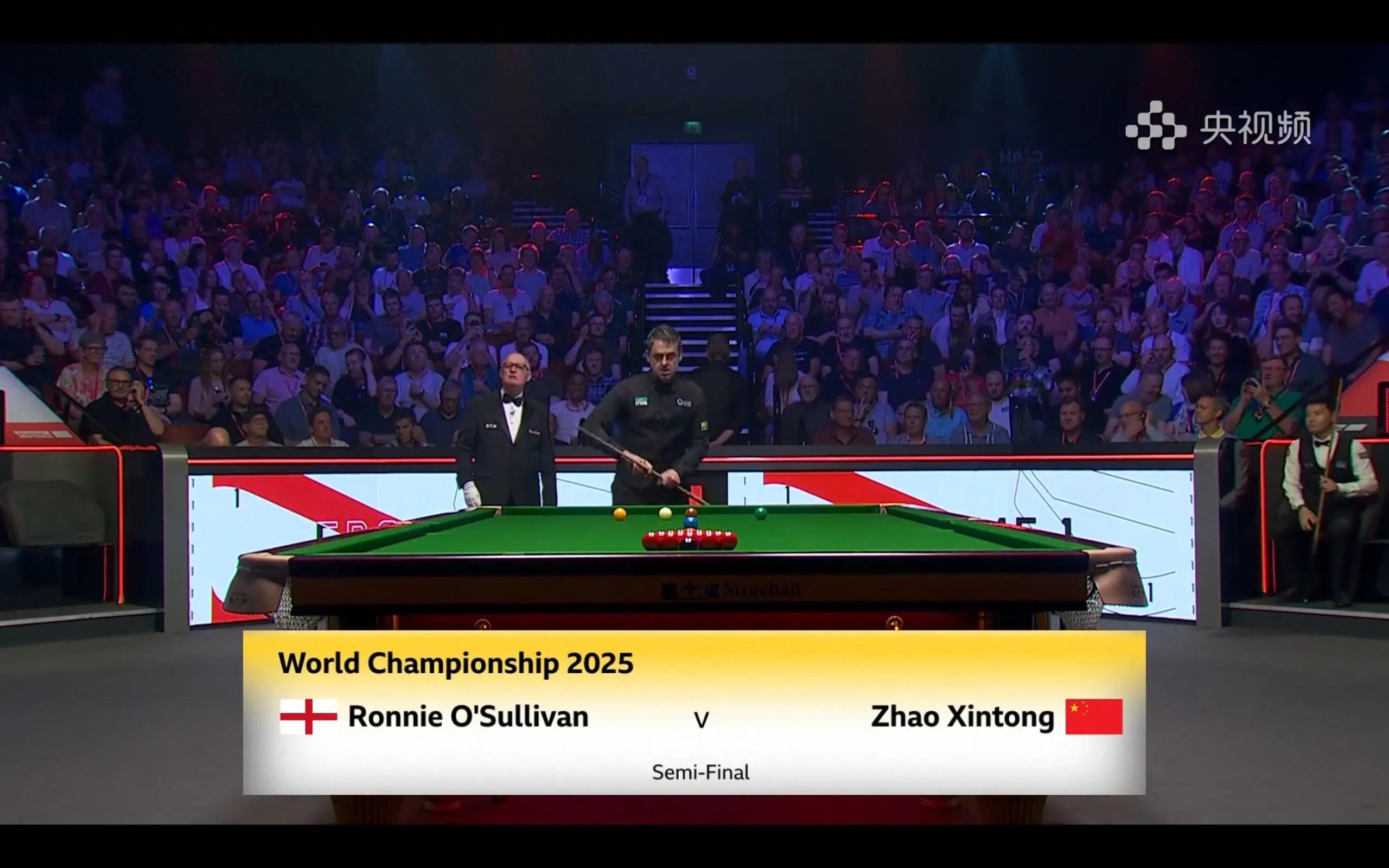 is broadcasting live the semifinals of the World Snooker Championship Zhao Xintong VS O'Sullivan