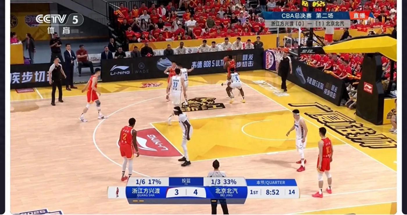 CBA Finals G2 Zhejiang Fangxingdu VS Beijing BAIC is being broadcast live