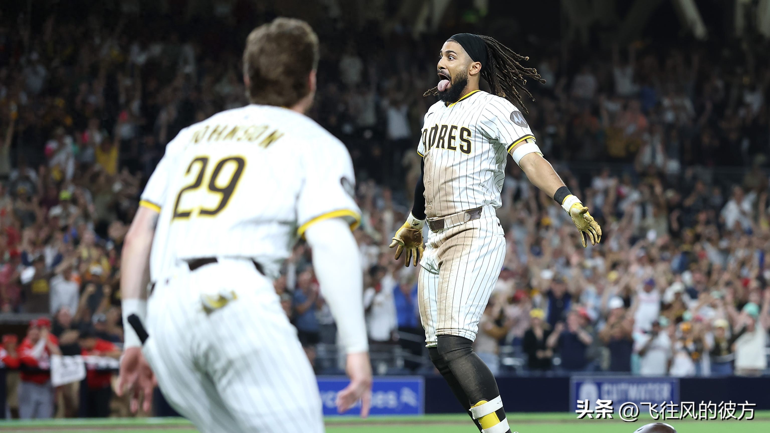 Darvish pitched 5.2 innings with 7 strikeouts; Tatis Jr. delivers a walk-off hit in extra innings to win the game.