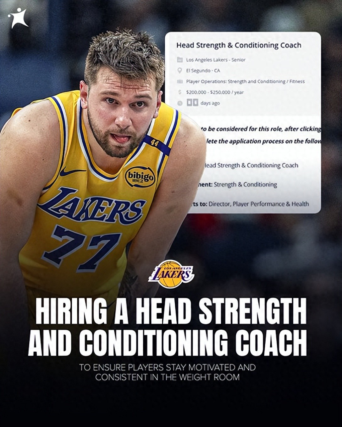 Helping Doncic lose weight? Lakers recruit chief strength and conditioning trainer: $200,000-$250,000 per year