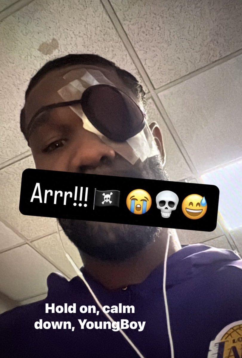 艾頓眼部受傷仍不忘曬自拍！雷迪克賽後調侃：他看起來就像個海盜