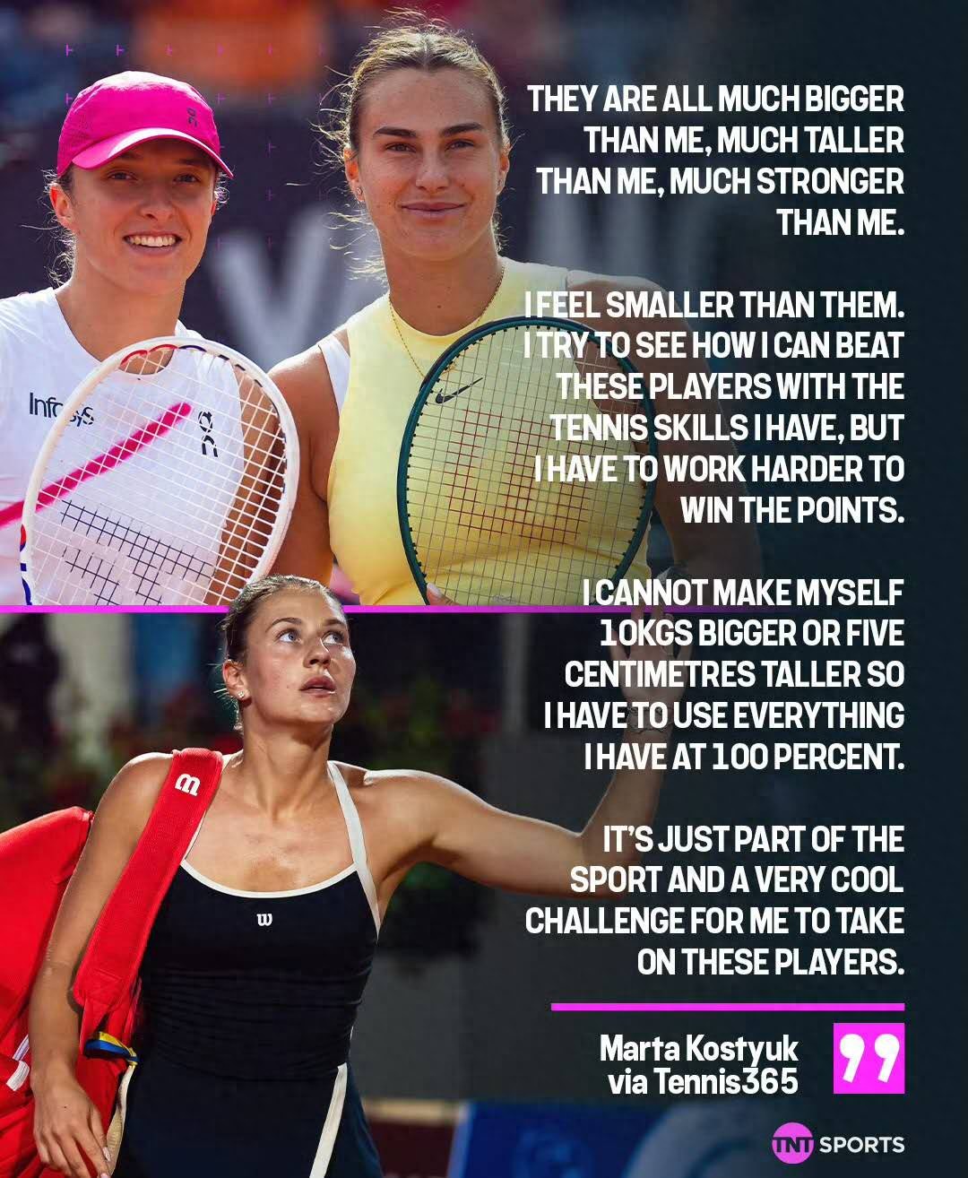 Kostyuk’s remarks about Sabalenka&#39;s testosterone levels stirring controversy, with some people having very high testosterone, while I am quite petite.