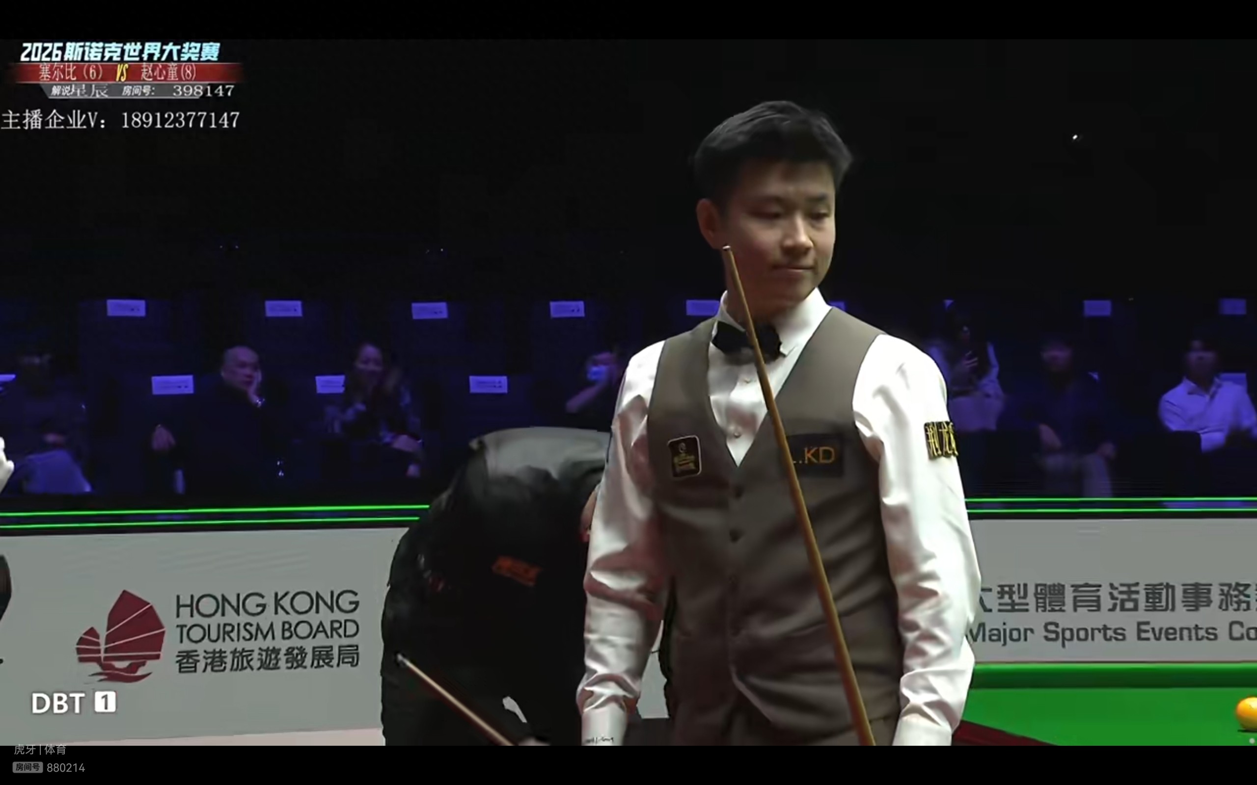 Latest update from the Snooker World Grand Prix: Zhao Xintong advances to the quarterfinals with a 5-4 win over Selby.