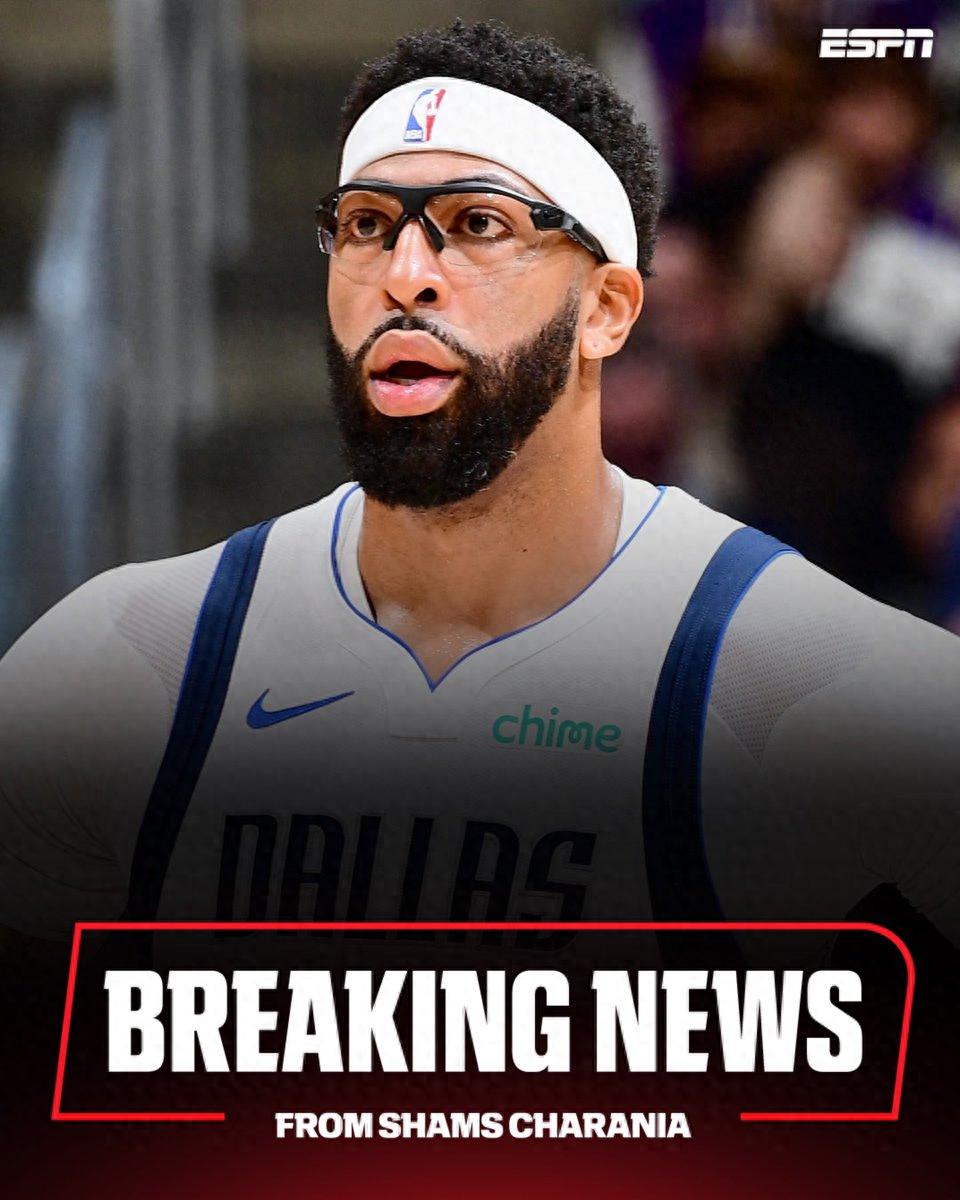 Mavericks suffer a major blow! Anthony Davis faces left hand ligament injury and may require surgery, potentially sidelining him for several months.