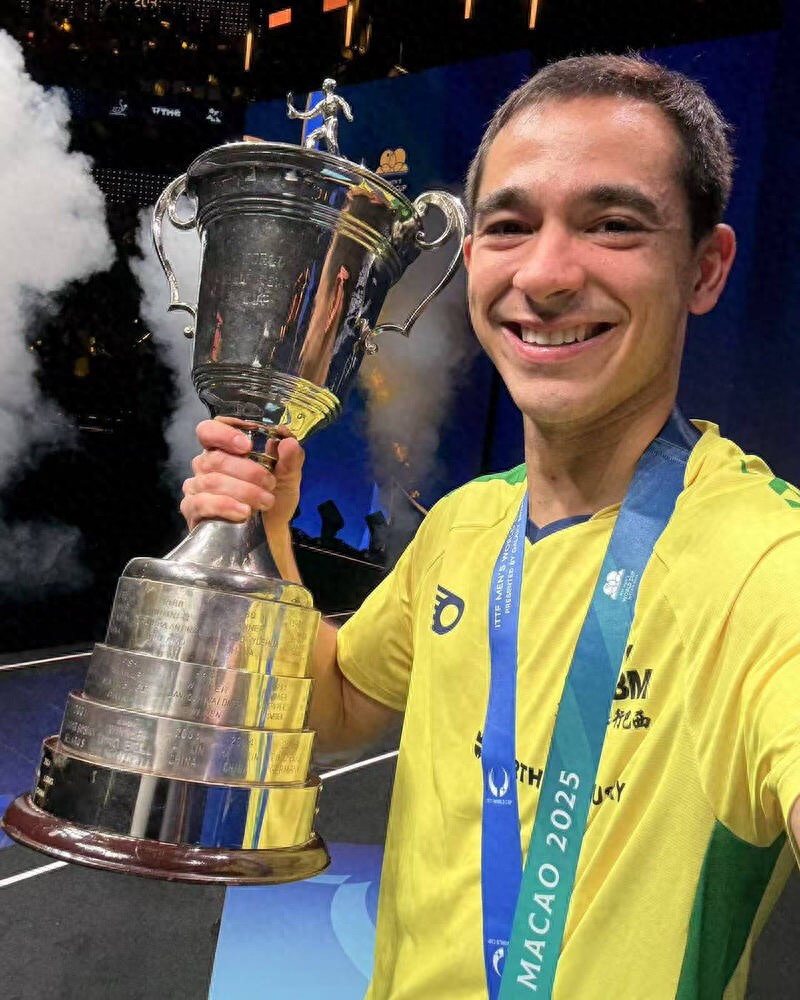 Calderano "never imagined" that the World Cup men's singles champion had already engraved his name into history