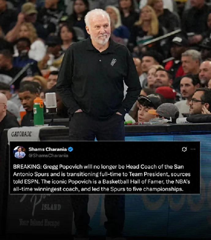 Announced! Goodbye Popovich! Spurs have confirmed a successor