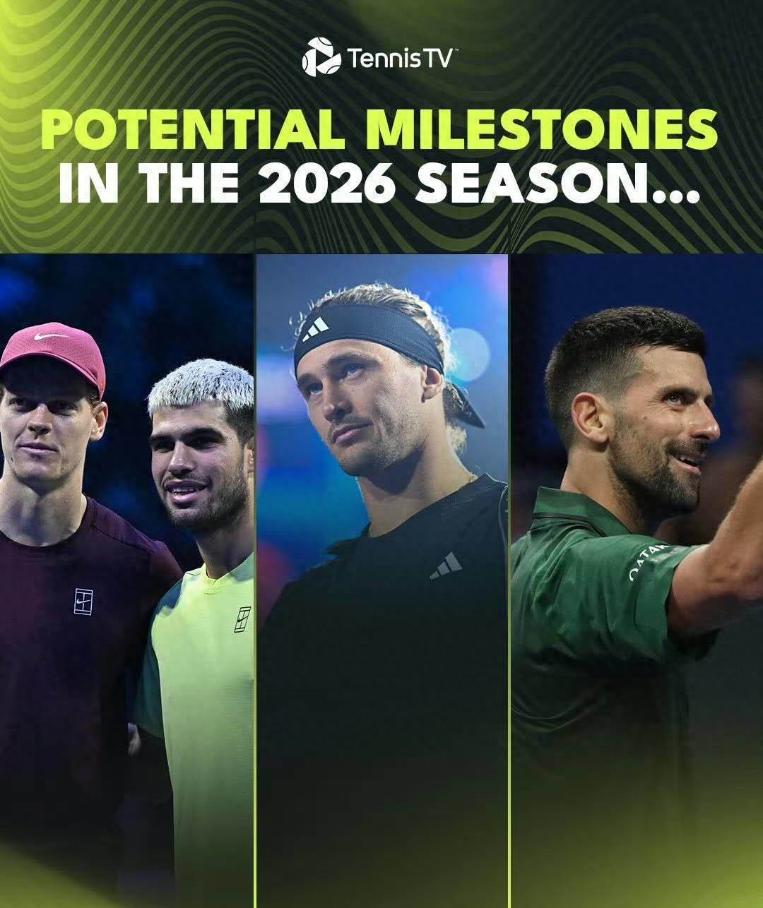 Big Predictions for the New Men's Tennis Season: Djokovic Struggles for 25th Title, Can Sinner and Alcaraz Achieve Both?
