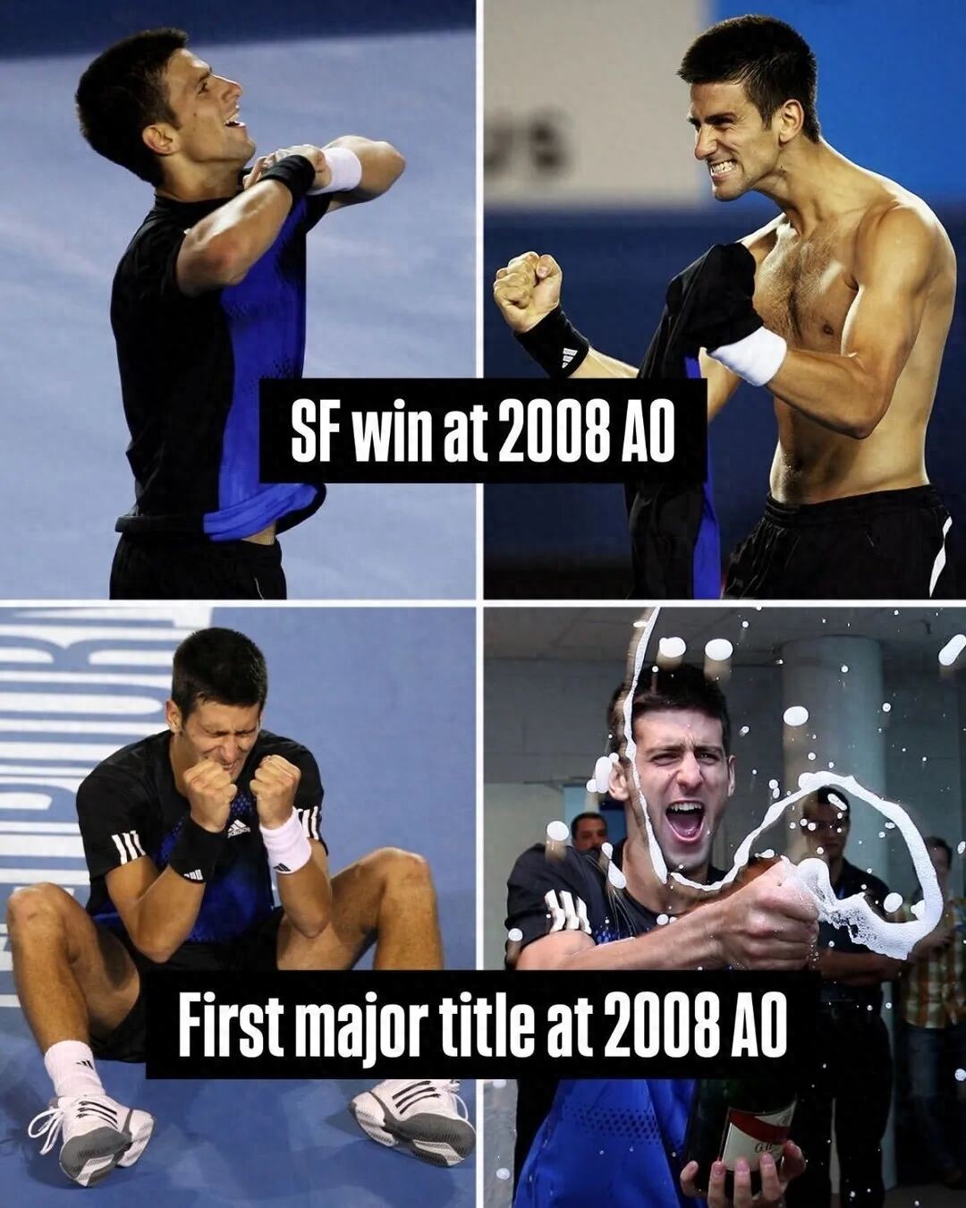 Tearing shirts, eating grass, pretending to hang up calls, doing the splits: An in-depth analysis of Djokovic’s celebration gestures and their motives and meanings