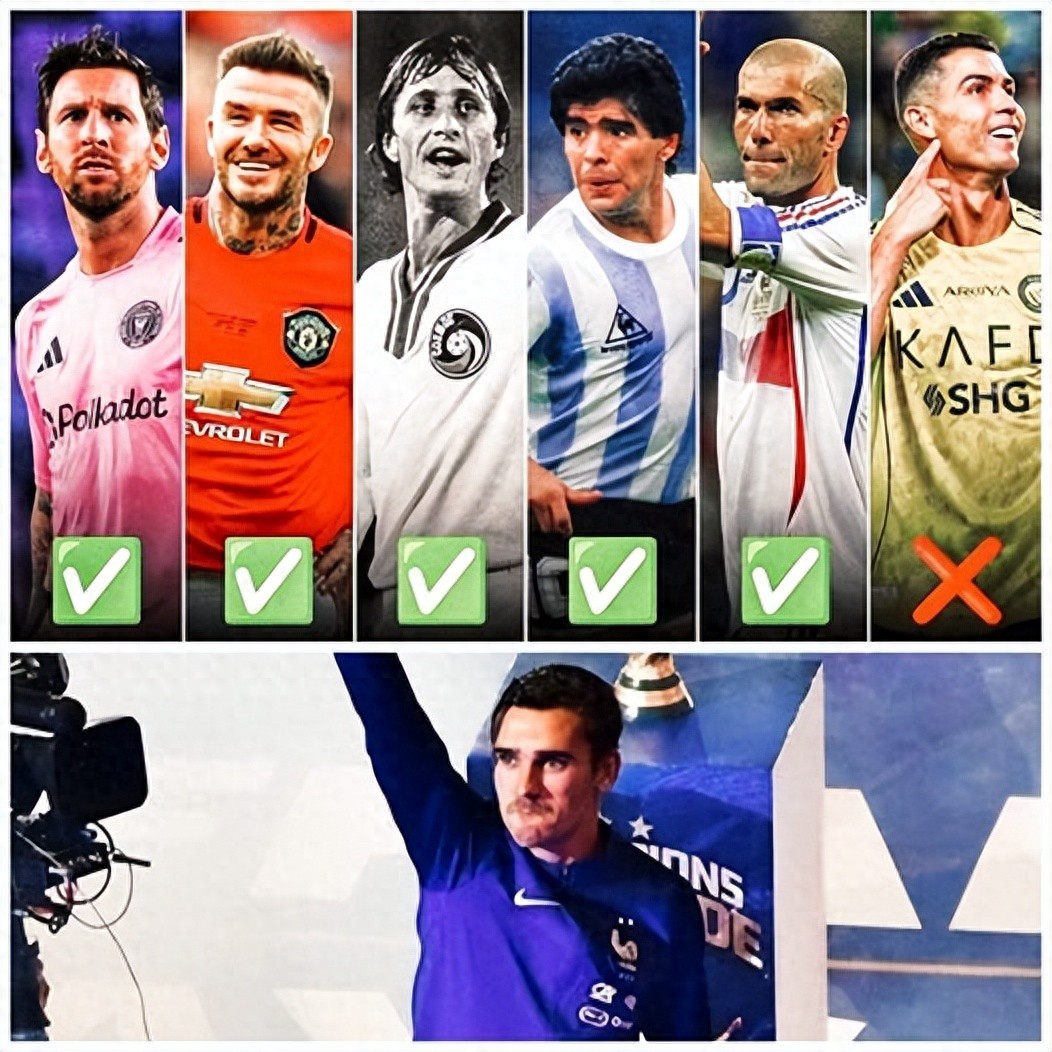 Does Griezmann not understand football? Top five in history: Zidane leads, including Old Marc, Saint Messi, and Becks, but no Ronaldo