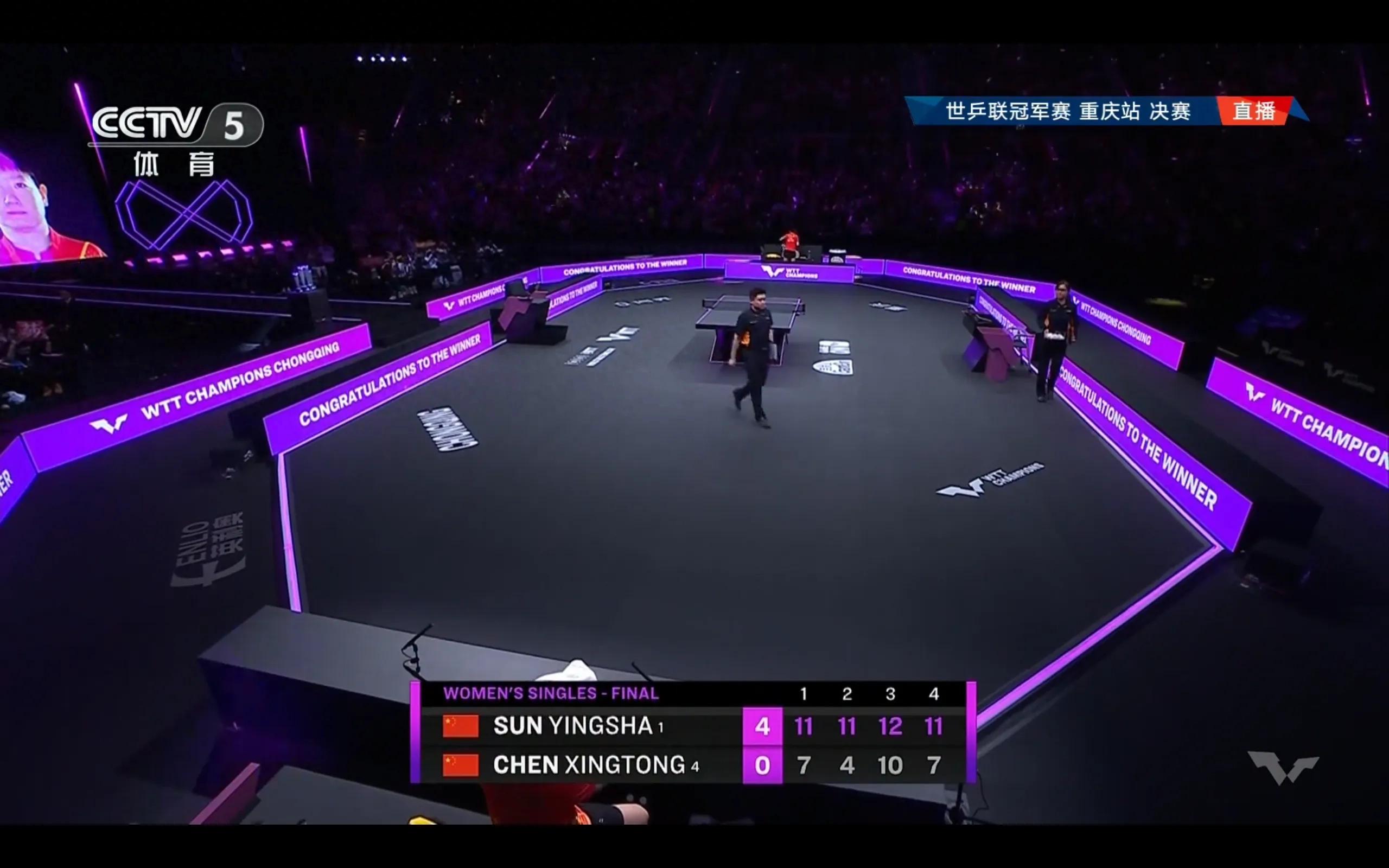 Sun Yingsha won the women's singles championship of WTT Chongqing Station 4-0 Chen Xingtong followed by the men's singles final