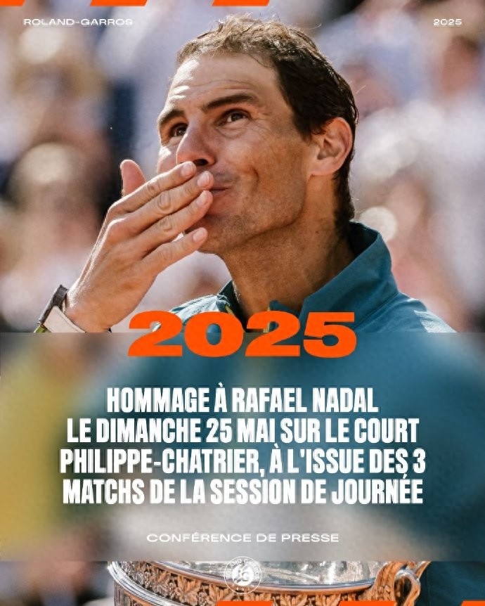 Nadal's tribute ceremony is finalized, and the 14-time French Open champion will return to Roland Garros!