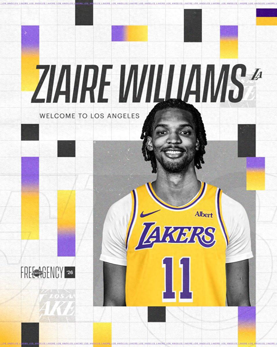 1 year, $3 million! Lakers officially sign Ziaire Williams, will wear No. 11 to assist Doncic in the new season