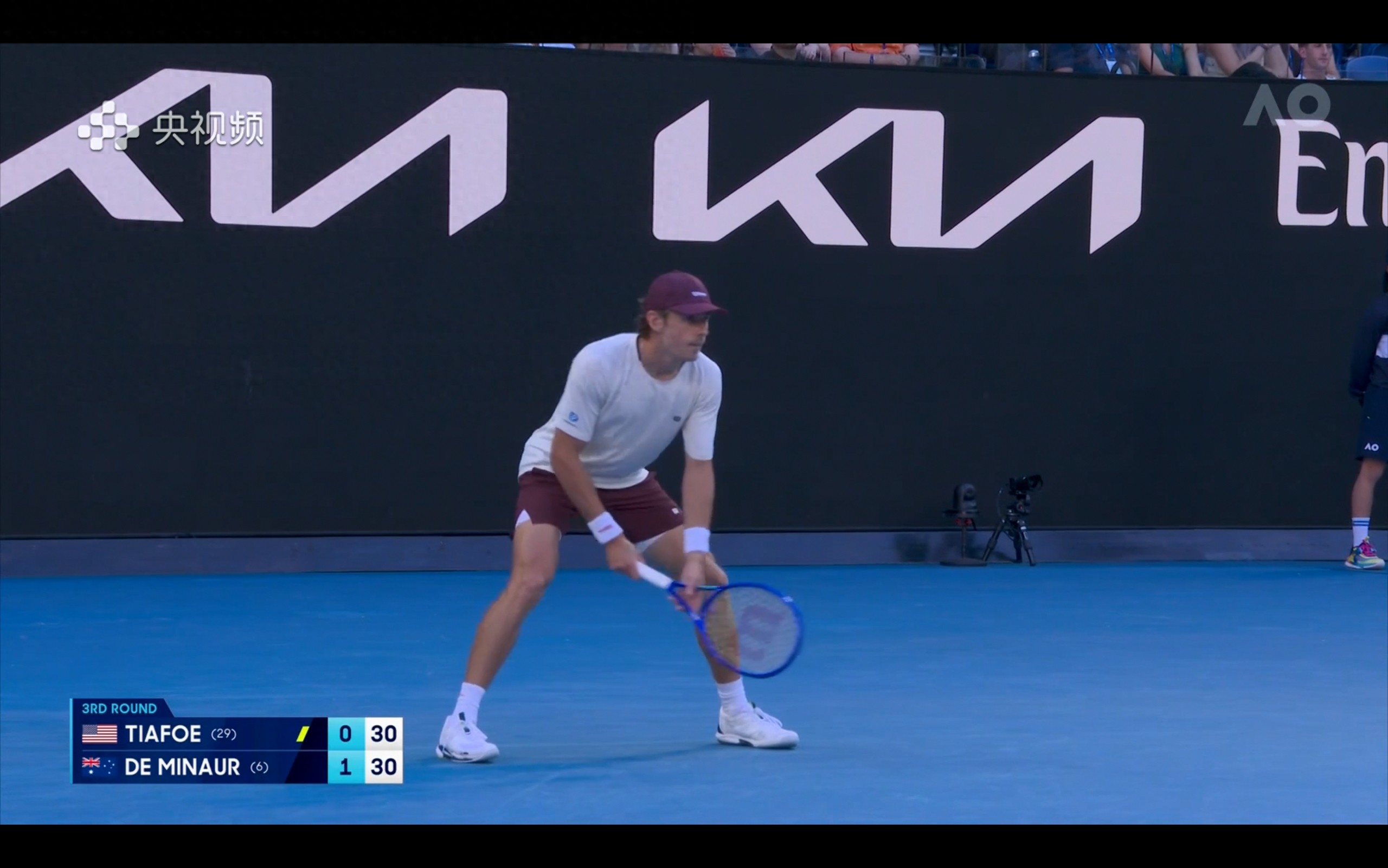 The Australian Open men's singles third round is currently live: Deminal vs. Tiafoe, with Paolini eliminated from the tournament.