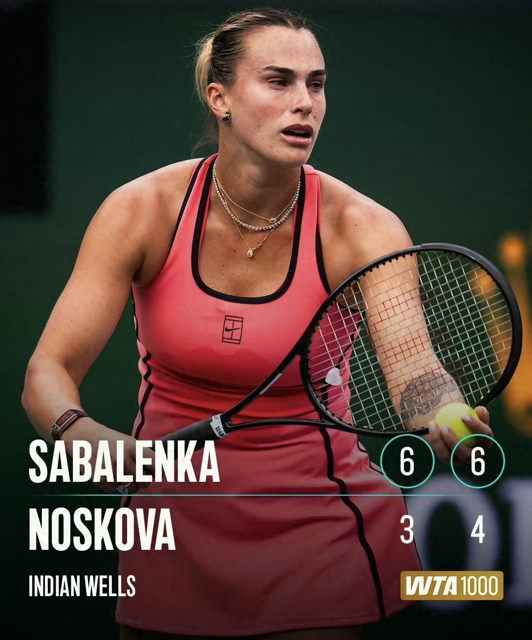 Third time's the charm? Sabalenka reaches Indian Wells final again, determined to break runner-up curse