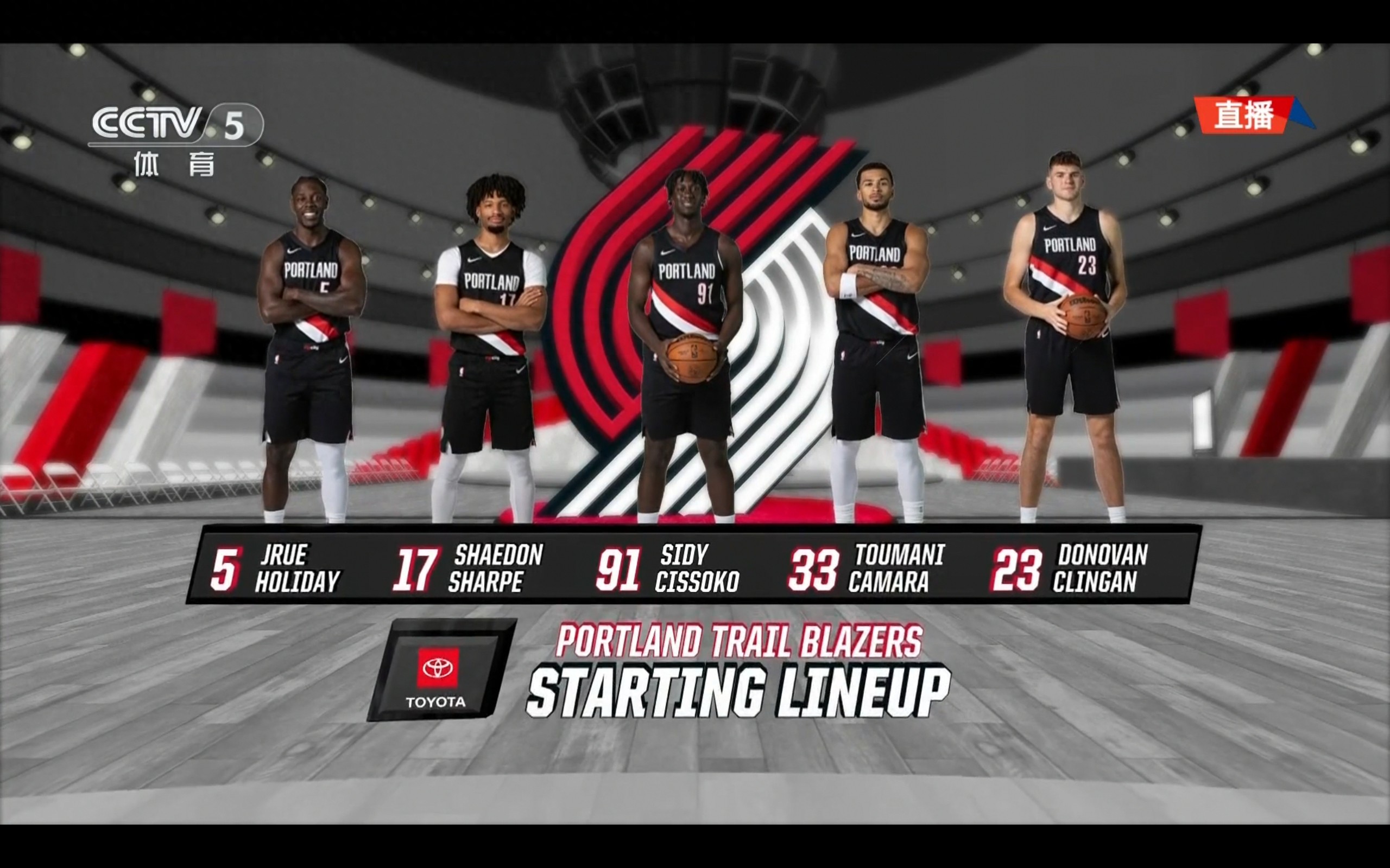 The NBA live game between the Lakers and the Trail Blazers is currently underway, with Yang Hansen set to make an appearance.