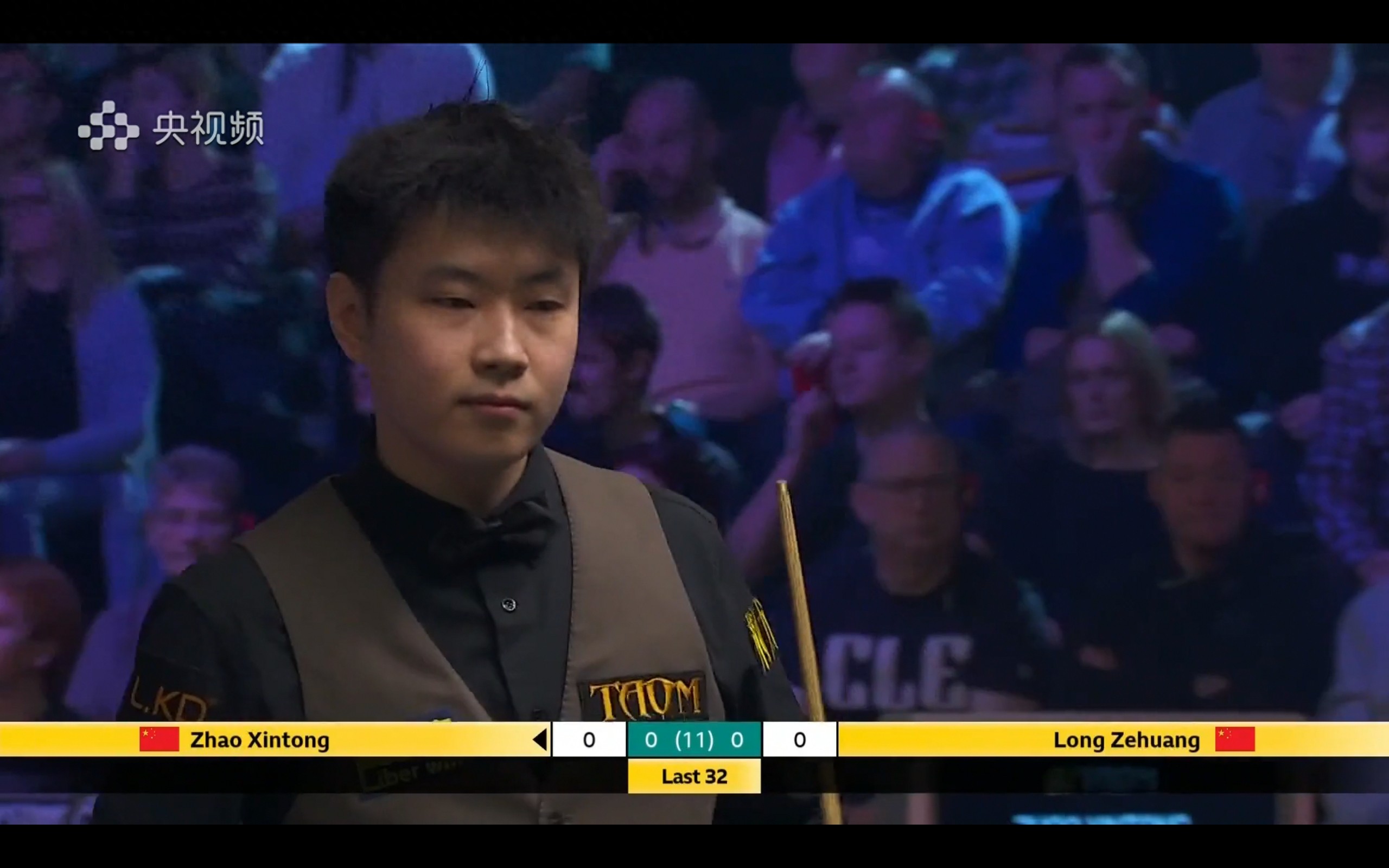 The Snooker English Championship is currently live: Zhao Xintong vs. Long Zehuang.
