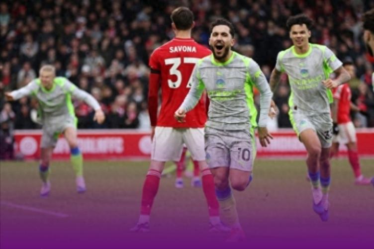 Thank heavens for Serki, a €36.5 million signing who proved invaluable with both an assist and a goal, helping Manchester City secure a 2-1 win over Nottingham Forest and temporarily claim the top spot.