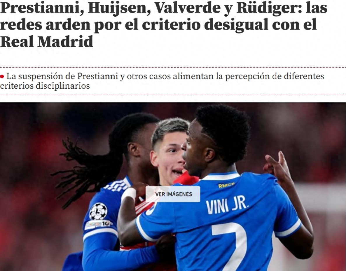The evidence in the Heisen incident is undeniable, yet no punishment was given; Real Madrid’s double standards have even drawn criticism from Spanish media.