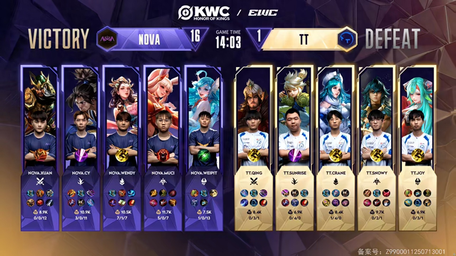 1-16, you read that right, TTG was utterly overwhelmed by foreign teams in the esports World Cup.