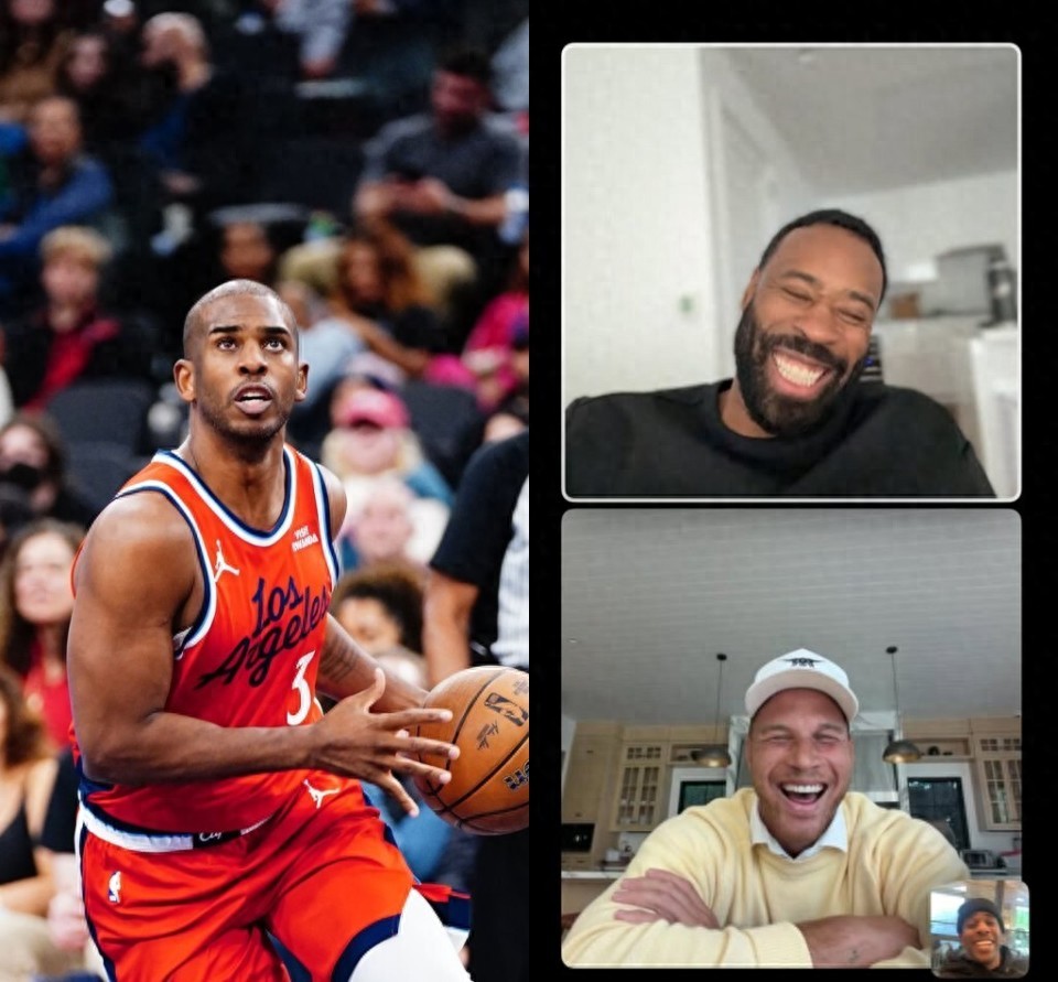 Paul’s first social media update after parting ways with the Clippers: connecting with Griffin and Jordan, all three smiling brightly