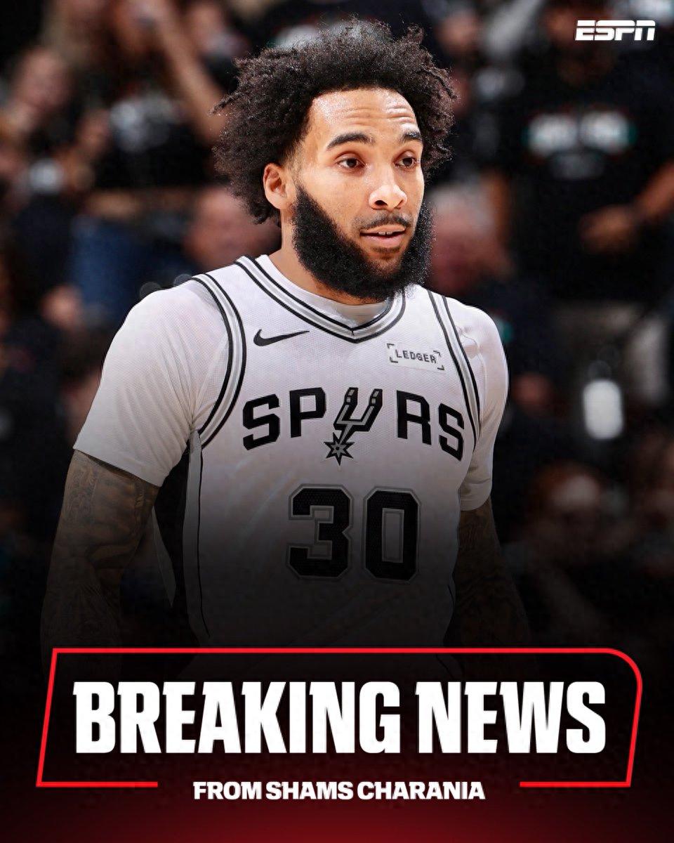 3 years, $45 million! Champagnie successfully extends with Spurs, continuing to support Wembanyama in title pursuit.