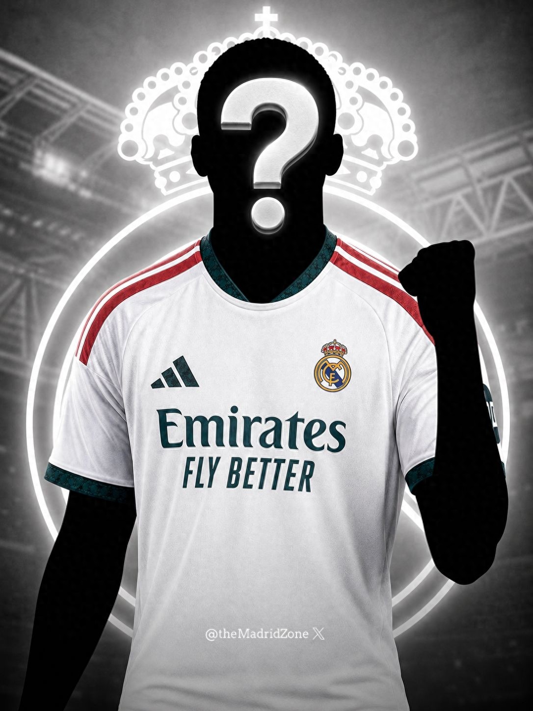 Florentino Pérez's campaign leak: a €150 million bid for a superstar, with fans photoshopping guesses on who Real Madrid will sign.