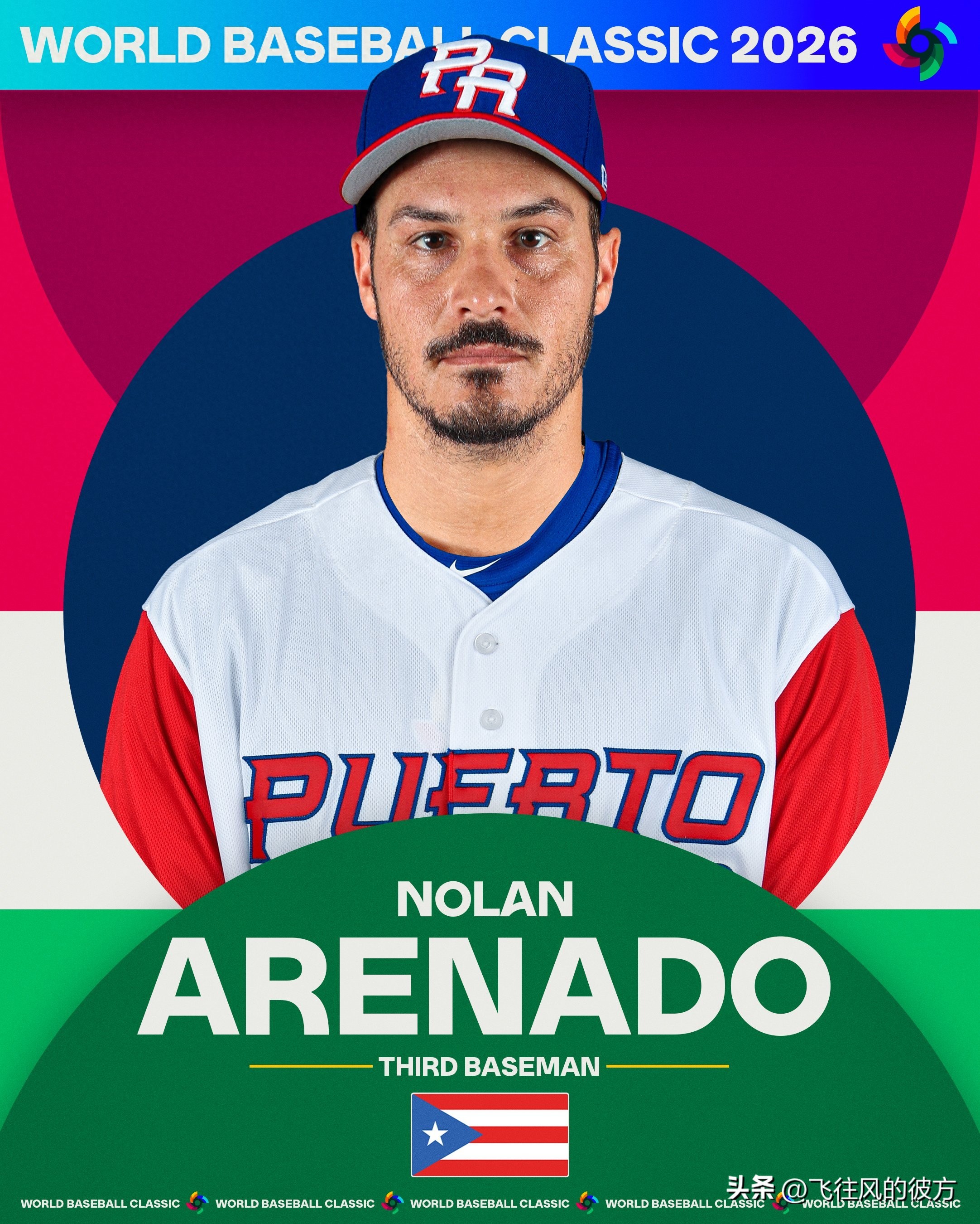 Ten-time Gold Glove third baseman Nolan Arenado has confirmed he will represent Puerto Rico in the Classic.