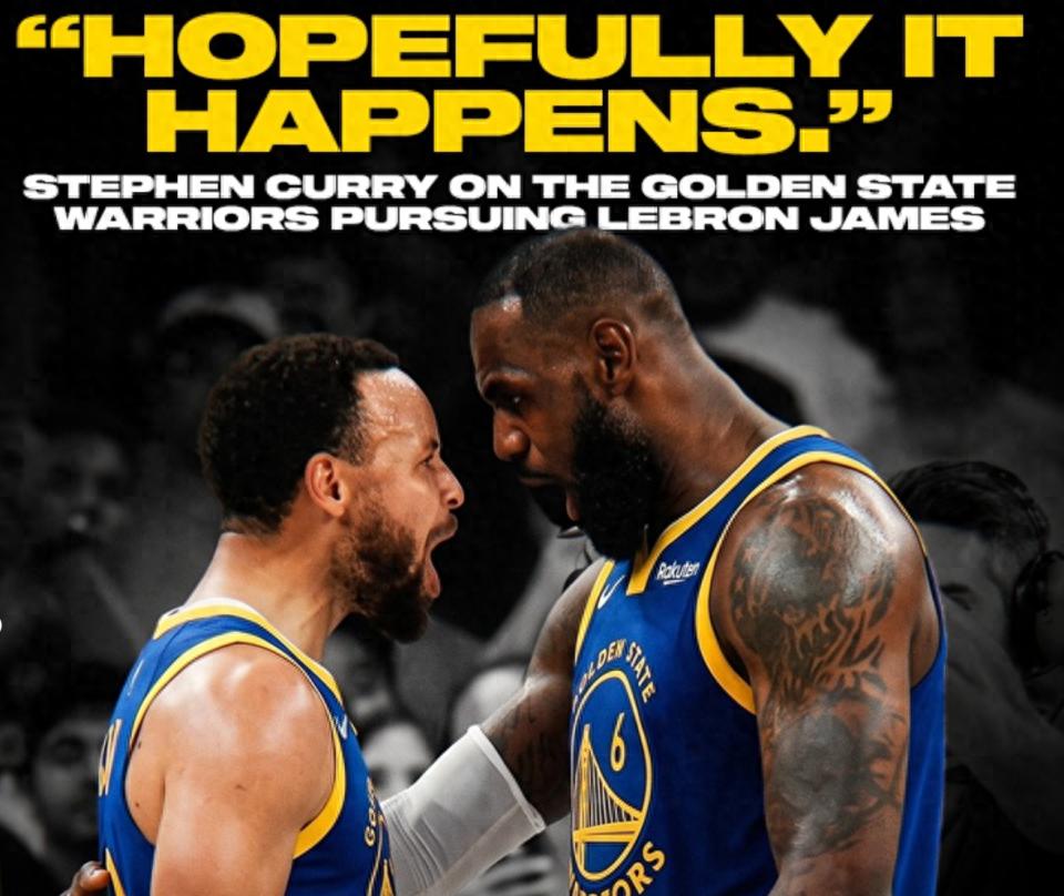Curry: I truly hope LeBron joining the Warriors comes true, and I'm even more looking forward to playing golf with him.