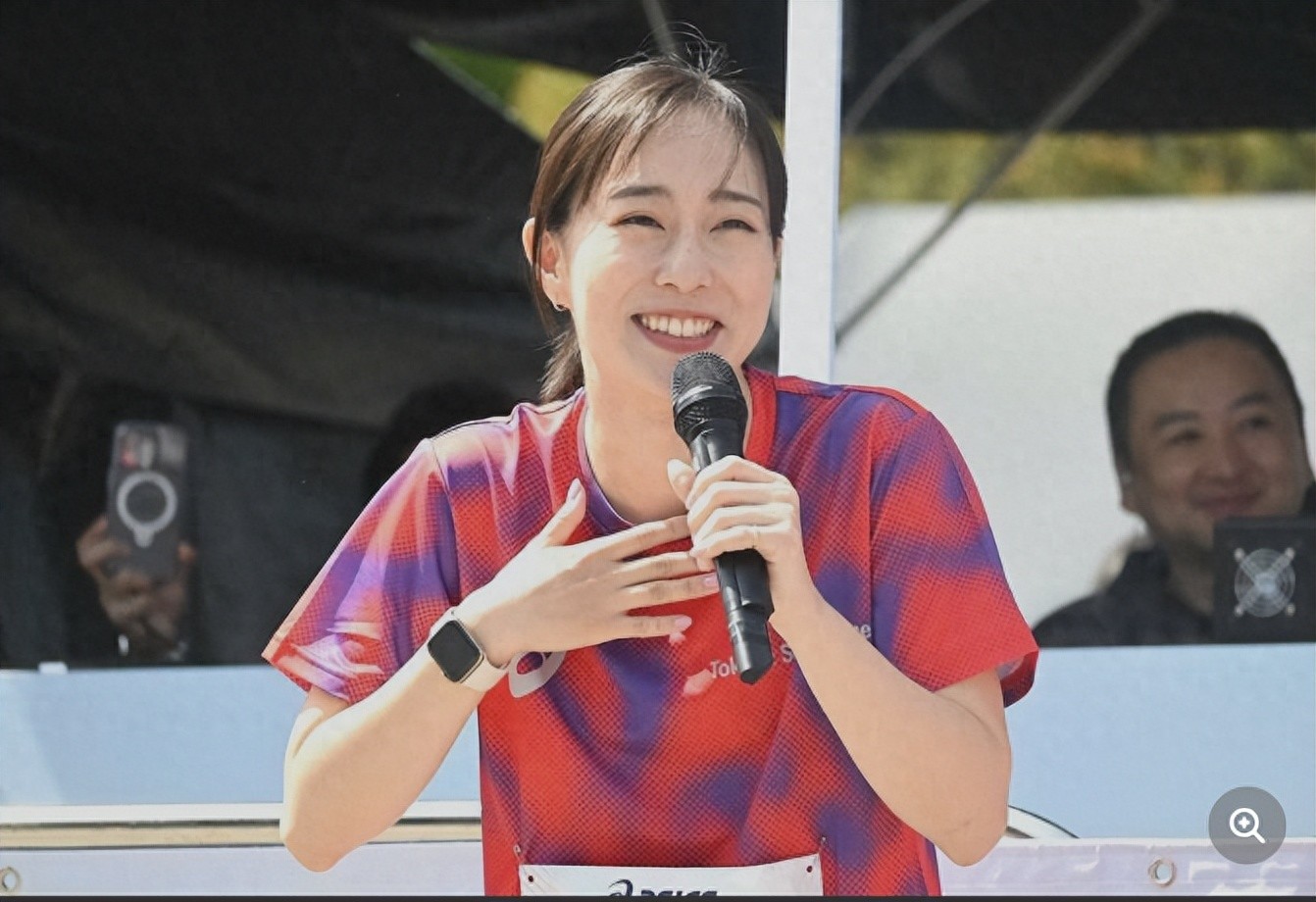 Kasumi Ishikawa was smiling at the event, and she even wanted to challenge the half marathon relay