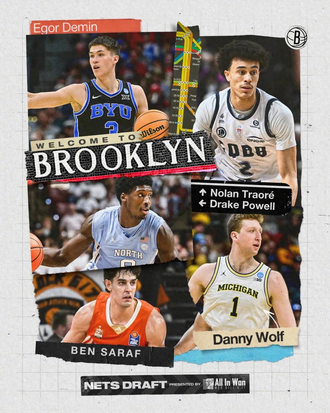 What has happened to the five first-round picks the Nets selected all at once?