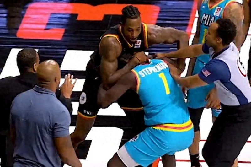 In the opening game of BIG3, Howard and Stephenson broke out into a choke scuffle and were both ejected