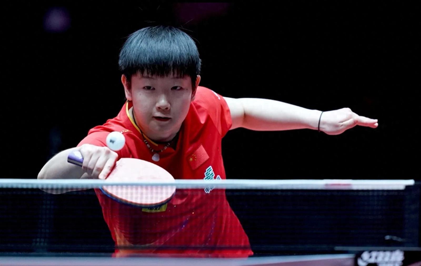 Table tennis Doha World Table Tennis Championships mixed doubles signing table Wang Chuqin/Sun Yingsha, Lin Shidong/Kuo Man played