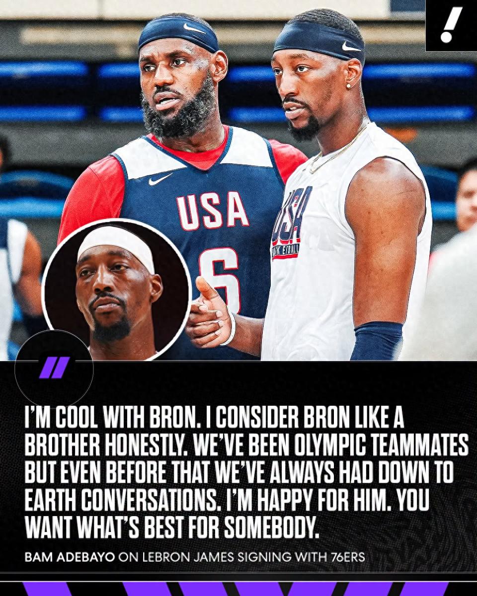 Heartbreaking! Adebayo says he sees LeBron as a brother but didn't pick him in his top five all-time players.