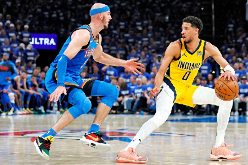 Haliburton didn't break free from the Thunder's tight defense until the fourth quarter of Finals G2, but it was too late