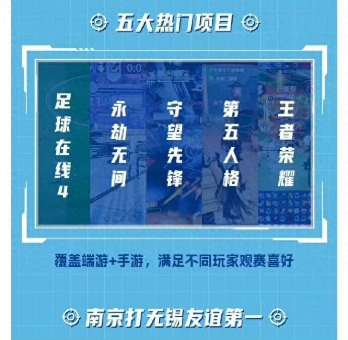 Is League of Legends less popular than Honor of Kings? Jiangsu Super League eSports program announced: LOL is missing from the top five热门 games.
