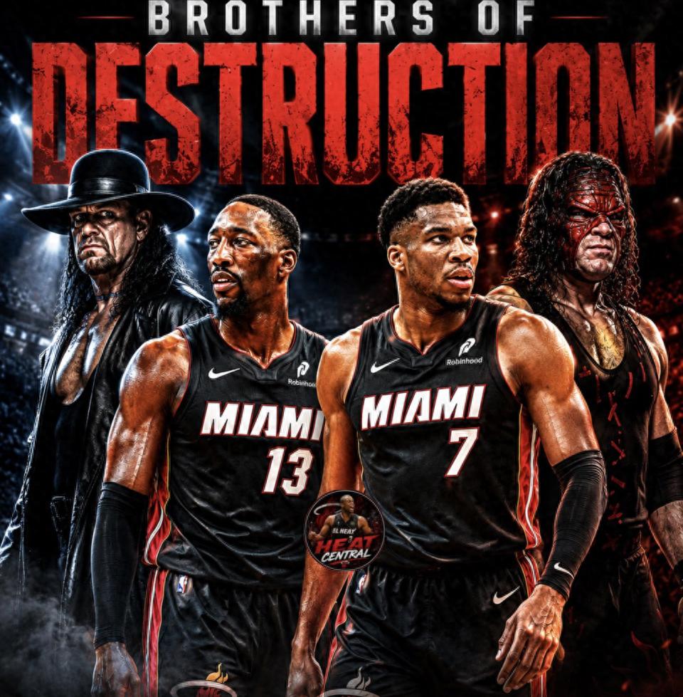 Brothers of Destruction! ESPN gives Giannis and Adebayo a nickname: recreating the legendary WWE duo.