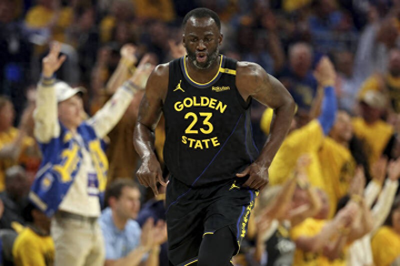 Trouble with a broken mouth! Warriors star Green was fined $50,000 for questioning the referee's manipulation of the game