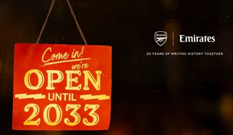 Arsenal signs a new long-term deal with Emirates, with annual sponsorship fees around £70 million, ranking third globally.