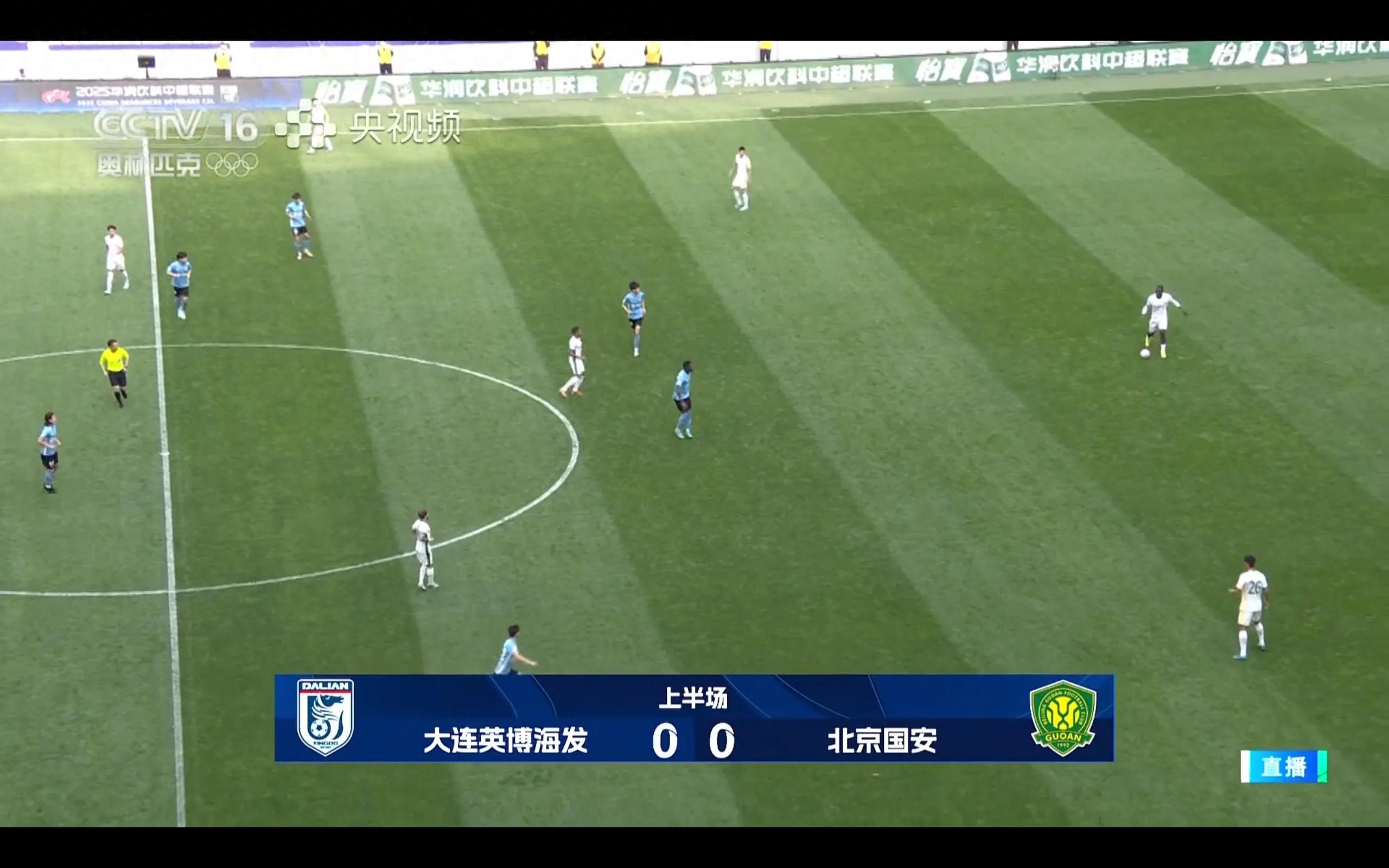 The Chinese Super League is being broadcast live Dalian InBev VS Beijing Guoan