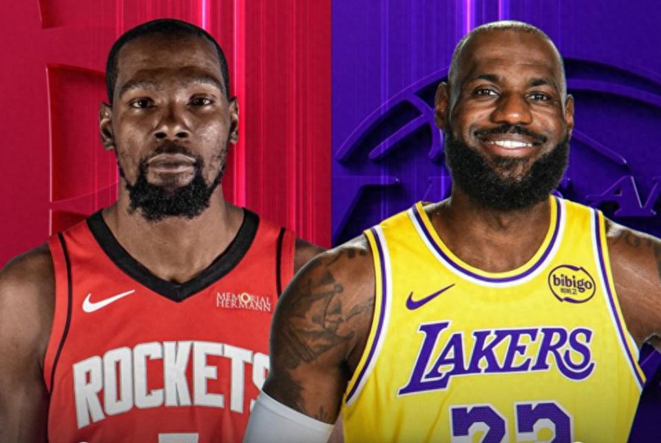 Injury updates for Game 1 of the Lakers-Rockets showdown! Durant questionable due to knee injury, Doncic and Reaves confirmed absent.